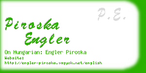 piroska engler business card